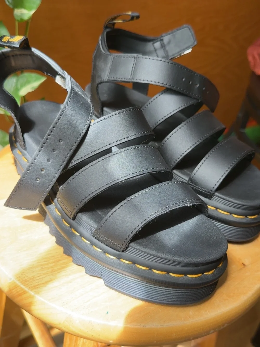 NEW Dr. Martens Black Blaire Sandals - Women's Strappy Platform Sandals
